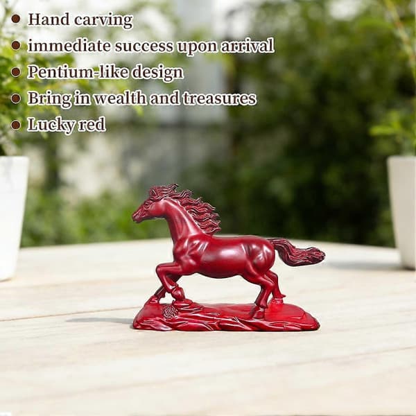 Eebenpuusta veistetty hevosfiguuri VARASTOSSA G7N9 red 1pcs