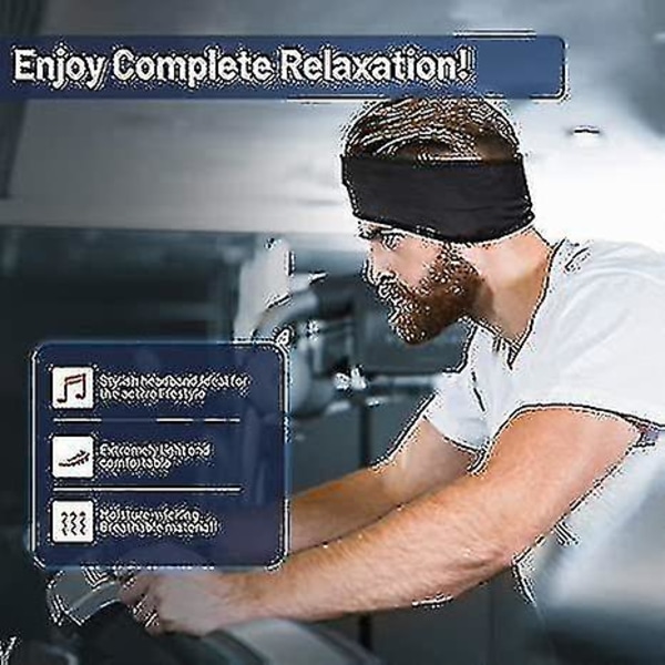 3 in 1 Bluetooth-kuulokkeet, urheilupanta, ohut, pehmeä, joustava, mukava langaton musiikki, sivuun nukkuva silmämaski