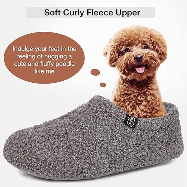 Hjemmesko med memory foam og fleecefor til damer og herrer -FA-