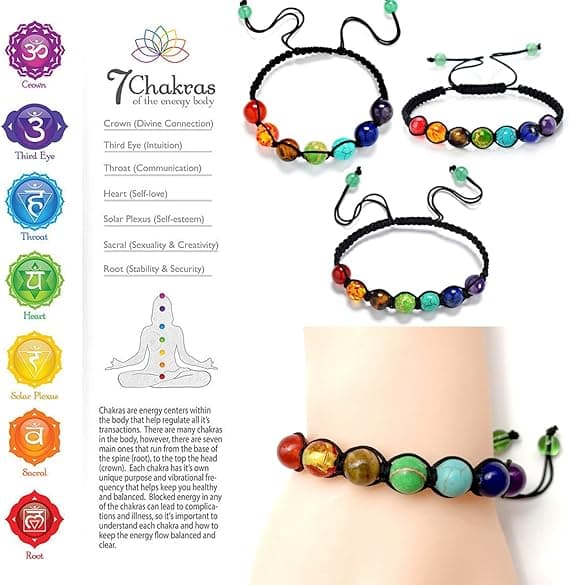 Reiki sten diffuserarmband för yoga, balansering och healing, lyckoamulett