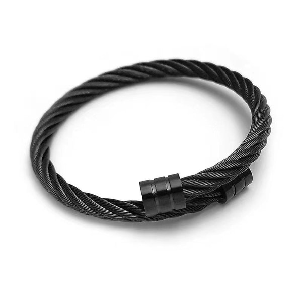 Titanium Steel Waiya Wire Bracelet Men's Hip-hop Punk Open Elastic Jewelry Fashion