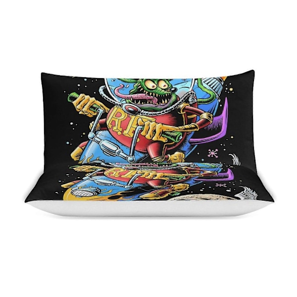 x345 Rat Fink Dynetrekk Mikrofiber Sengetøy Sett 3D Trykt Lettvekt 3-delt Dynesett, 1 Dynetrekk og 2 Putetrekk for Barn Gutter Gi 240x260cm 94x102in