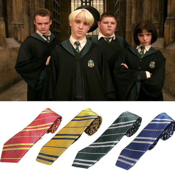 Harry Potter Cosplay Fancy Dress Up Slips Halloween Julfest Uniform Slips Kostym Accessoar Gryffindor Hufflepuff Ravenclaw Slytherin Prop Gif Blue