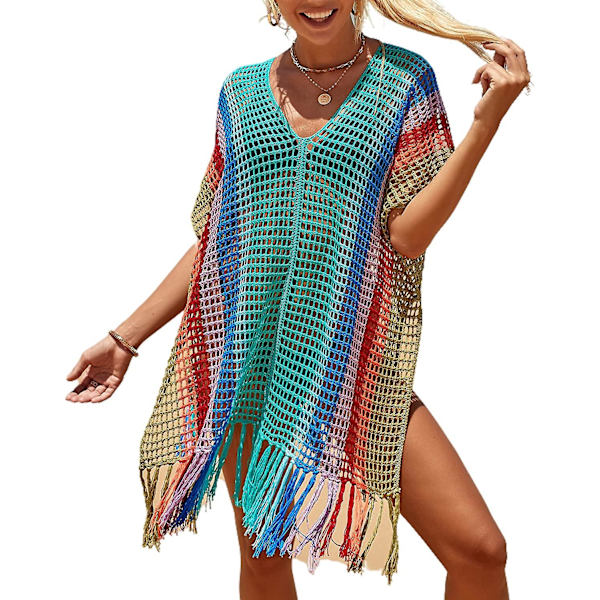 Strand badedragt til kvinder ærme coverups bikini cover up net