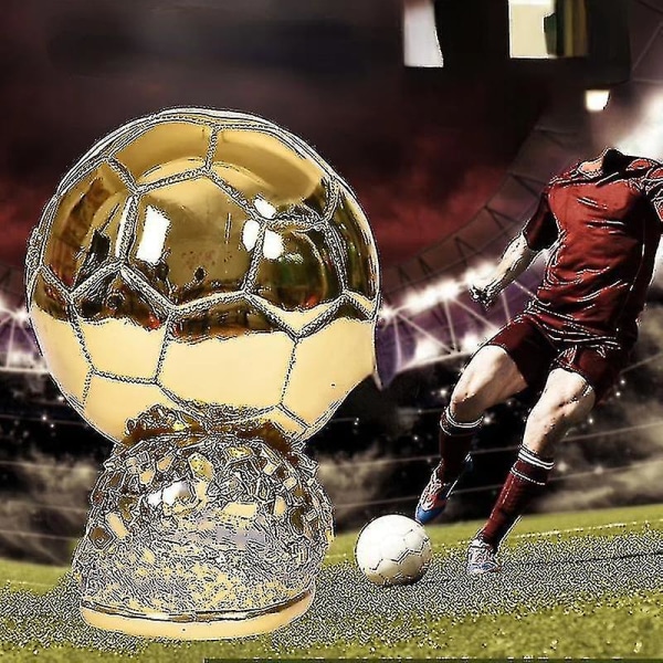 2022 Golden Ball Trophy Fodbold Finale Scorer Model Resin Soccer Cup Fan Collection Souvenir fodboldstøvler Form Trophy (25 cm