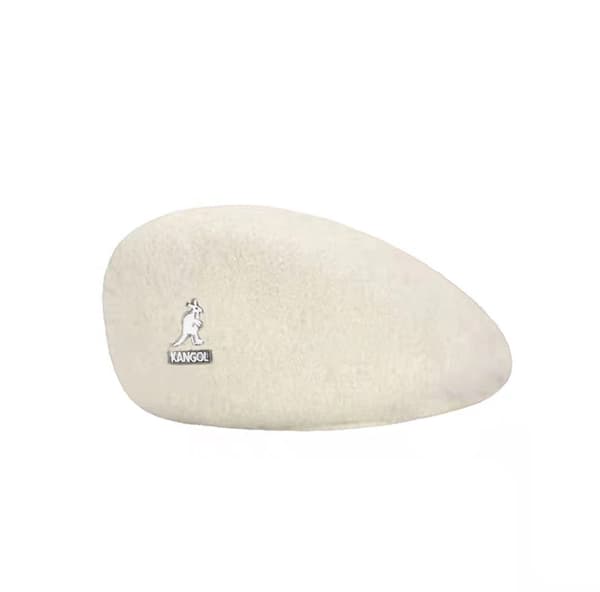 Kangol 504 Flat Cap - Vit-Silver (Herre & Dame) vit-sølv vit-silver L（58-60cm）