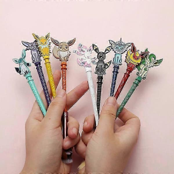Anime Pokemon GO Eevee Make up Børster Kosmetik Makeup Værktøj Børste Gave 9 STK Sæt B