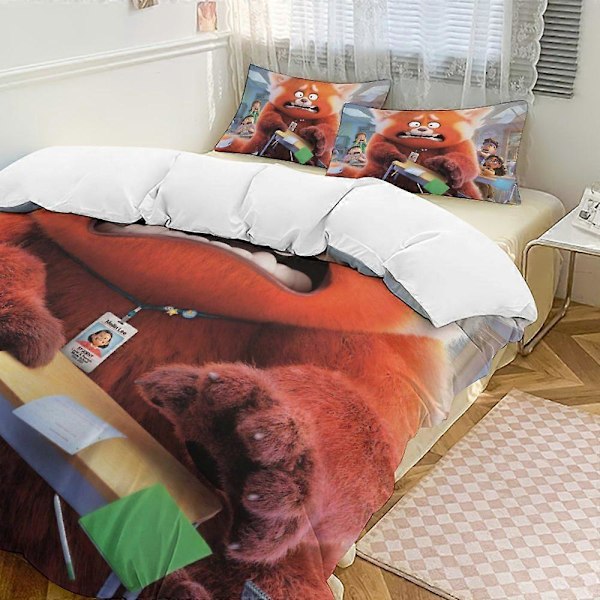 x333 Punainen 3-osainen vuodevaatesetti Lämmin ja mukava pehmeä pussilakanasetti, jossa 1 pussilakana ja 2 tyynyliinaa makuuhuoneeseen b333 135x200cm 53x78in