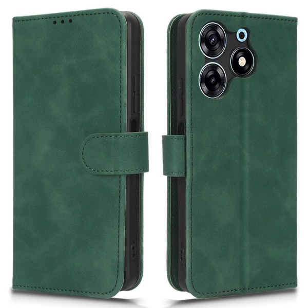 For Tecno Spark 10 Pro Skin-touch Leather Folio Case Wallet Stand Magnetic Protective Phone Cover