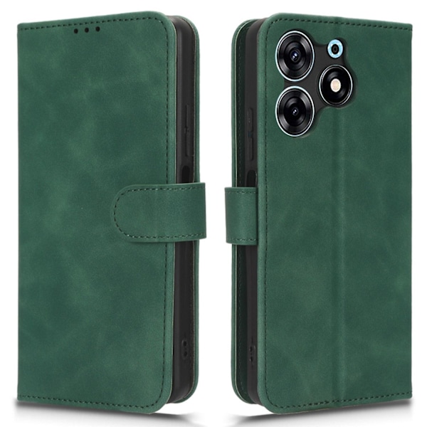 Tecno Spark 10 Pro -nahkakotelokotelo lompakolla ja magneettisella suojakuorella Green Transsion Tecno Spark 10 Pro