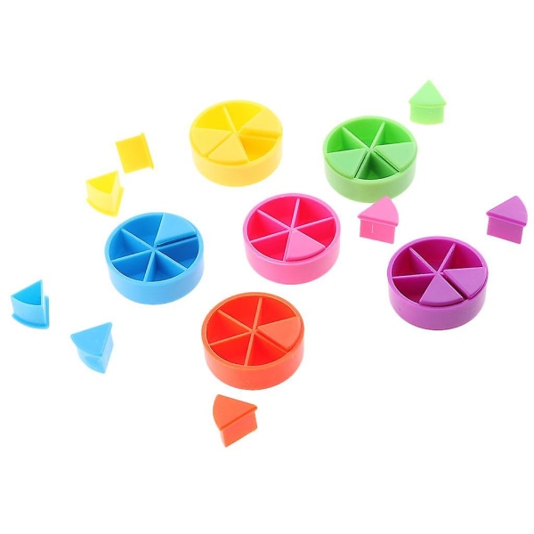 5x pakkaus 42 kappaletta Trivial Pursuit -pelin osat Piirakkakiiloja matemaattisille murtoluvuille