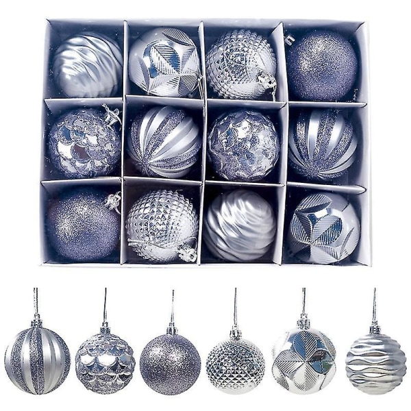 Julgranskulor 12 st - Julgranskulor Julgransdekorationer Julgransdekorationer - Silver