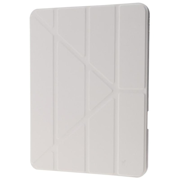 iPad Air 13 (2024) Etui i PU Læder + TPU + Akryl Smart Tablet Cover med Origami Stativ - Multicolor Grey