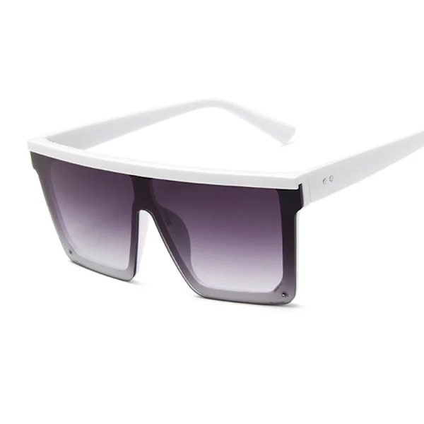 Retro mustat neliskanttiset aurinkolasit miehille, merkkisuunnittelija, ulkomuoti, aurinkolasit, klassiset vintage-miesten sävyt, ajo-lasit Gafas De Sol WhiteDoubleGray