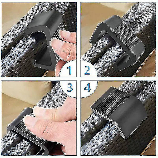 Rattan huonekalujen pidike Monikäyttöinen rottinki sohvan liitin Kiinnitin Kestävä ulkorattan tuolin pidike Card Slot  5.25cm  pack Of 8