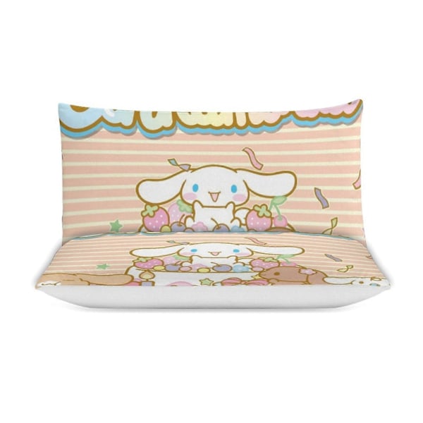 v1458 Cinnamoroll Täcke Set Tjockt Mjukt 3 Delars Sängklädesset Året Runt Täcke med 2 Örngott för Vuxna Kvinnor Flickor Tonåringar Hem Rum Inredning io 240x260cm 94x102in