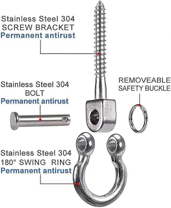 220 kg Heavy Duty Ceiling Hook, Stainless Steel Hammock Hook
