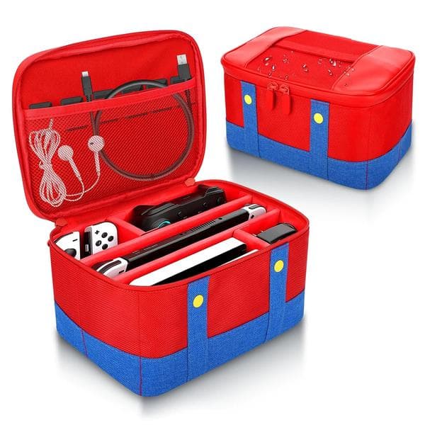 Cute Case, Suitable for Nintendo Switch/Lite/OLED Portable Soft Shell Waterproof Storage Bag, Oxford Shoulder Bag.