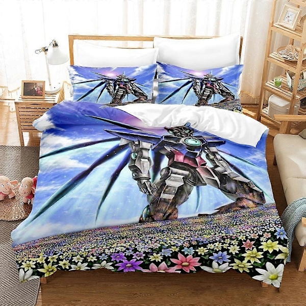 v4757 Sängkläder GUNDAM Robotar Sängset Pojkar Gåva Påslakan Storlek Sängkläder IU4757 135x200cm 53x78in