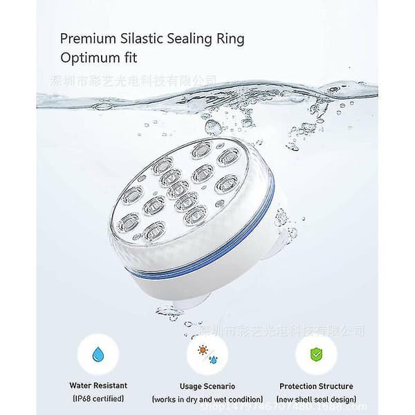 Lay-Z-Spa LED-boblebadslys, tilbehør, 7 farver, undervandslys, hurtigt
