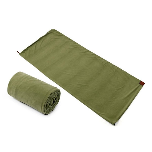 Sovepose i blød fleece Liner Business Backpacking Thermal Dark Green 180 x 80cm