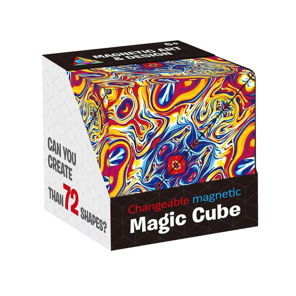 3d Magics Cube Shape Shifting Box Anti Stress Hand Flip Pussel Leksaker Present för barn Tonåring Pojkar Flickor Orange