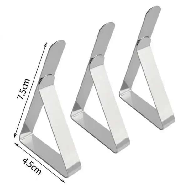 12-pack Dukklämmor för Picknickbord – Elegant Lösning för Dukning Silver Silver