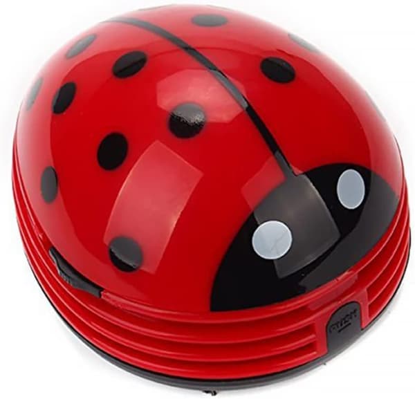 Mini Vacuum Cleaner for Desk, Ladybug Design, Home Office, Dust Collector, Table Vacuum Cleaner, Computer