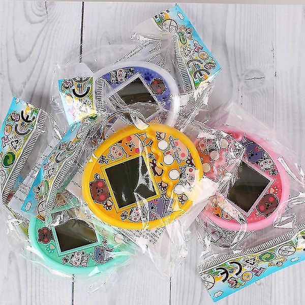 Elektronisk Cyber Pet Retro Leke Virtuelt Spill Nostalgisk 90-talls Nøkkelring- White