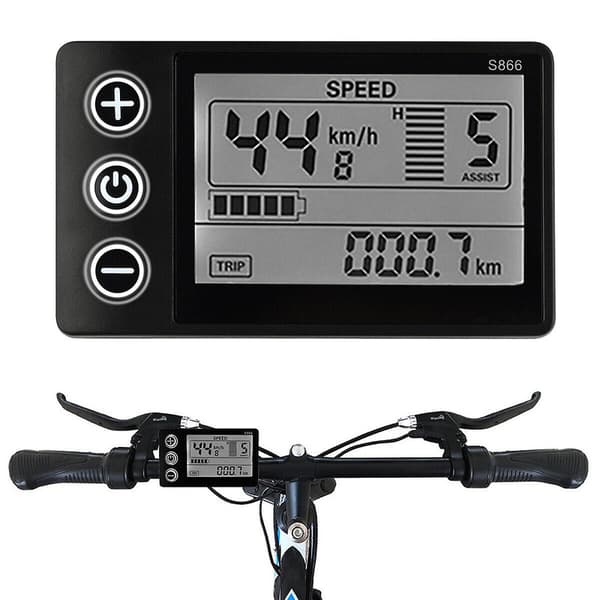 Ny LCD-skærm til E-cykel 24V/36V/48V Display E-cykel Elcykel