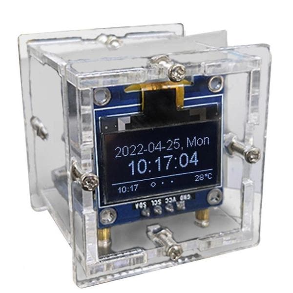 ESP8266 DIY Elektronisk Kit Mini Klokke OLED Display Koble til med Shell DIY Loddeprosjekt