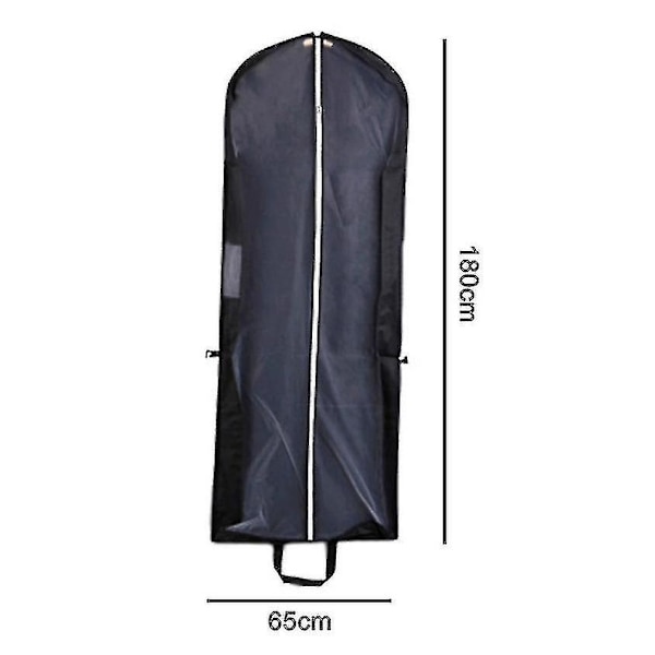 Klädpåse för långa bröllopsklänningar 180 cm förlängd hopfällbar bärbar