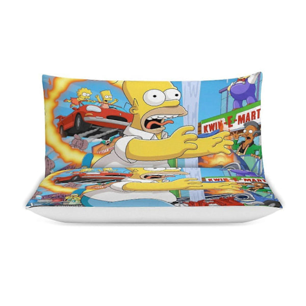 x78 Simpsonit 3-osainen vuodevaatesetti Lämmin ja mukava pehmeä pussilakanasetti, jossa 1 pussilakana ja 2 tyynyliinaa makuuhuoneeseen b78 135x200cm 53x78in