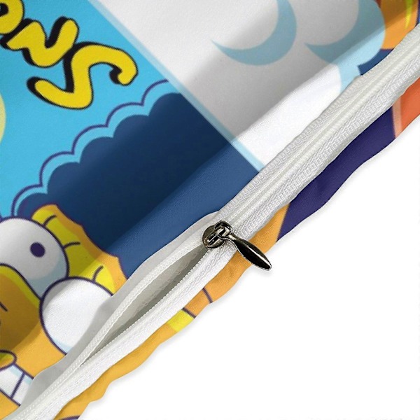 x80 The Simpsons 3-delt Sengesæt Varmt og Behageligt Blødt Dynebetræk Sengesæt med 1 Dynebetræk og 2 Pudebetræk til Soveværelse b80 135x200cm 53x78in