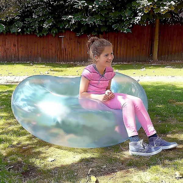 2 stk. gigantiske bobleballer utendørs leker gjenbrukbare vannballonger for småbarn oppblåsbar strandball for barn hagespill sommer vannspill green 40cm