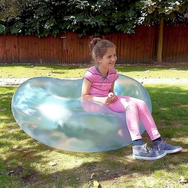 2 stk. gigantiske bobleballer utendørs leker gjenbrukbare vannballonger for småbarn oppblåsbar strandball for barn hagespill sommer vannspill pink 60cm