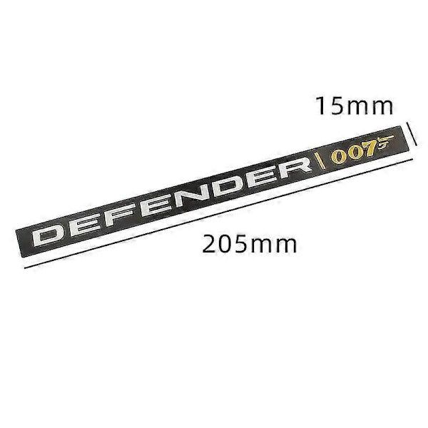 3D Aluminium Alloy DEFENDER 007 Rear Trunk Boot Logo Emblem Badge Car Sticker for Land Rover 2022 Defender 110 Decals