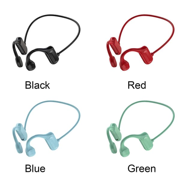 Wireless Sports Headphones with Bone Conduction Bl09 Model Bluetooth 5.2 Headset for Training, Running and Driving Green