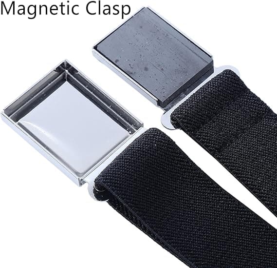 4 STK Justerbart Magnetisk Belte for Gutter - Elastisk Belte med Enkel Magnetisk Spenne