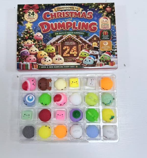Jule Squishies Julekalender 2026 Nedtællingskalender til voksne B#B B#B