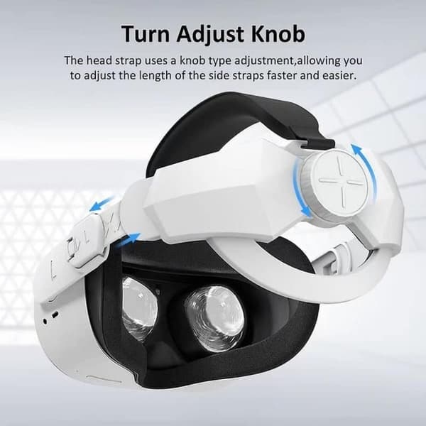 Elite hovedbånd kompatibelt med Oculus Quest 2 tilbehør justerbart reducerer hovedtryk komfort Vr-spil