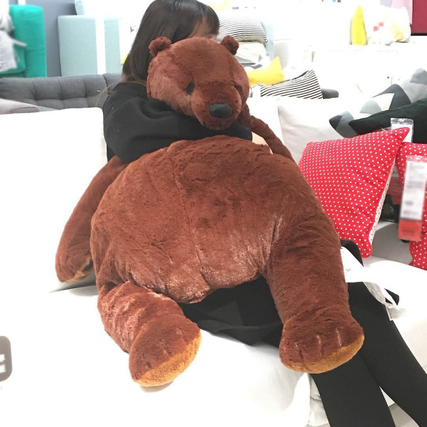 100cm Simulering Djungelskog Brun Bjorn Jätte Plysch Nallebjörn Leksak Fyllda Djur Mjuk Kudde Flicka Barn Födelsedagspresent Bear about 60cm