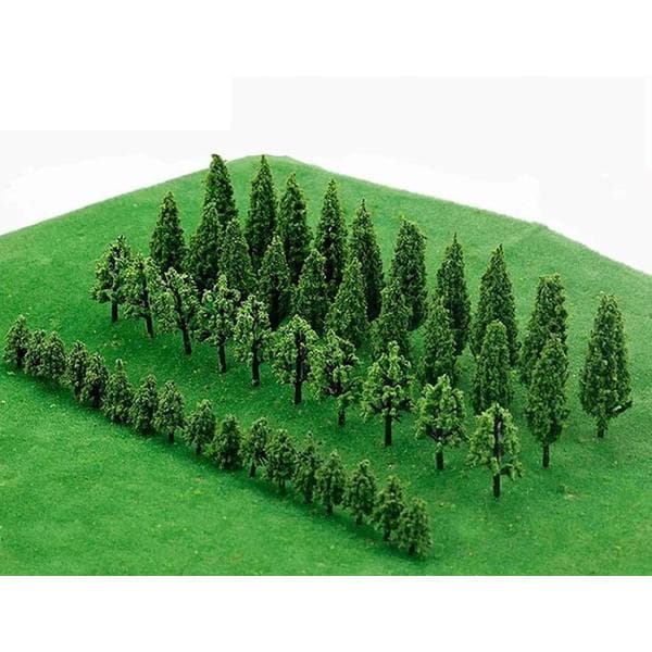 Model Trees for Crafts 50 Pcs 7.5 cm Model Trees Landscape Railway Scale Trees Accessories Green Style