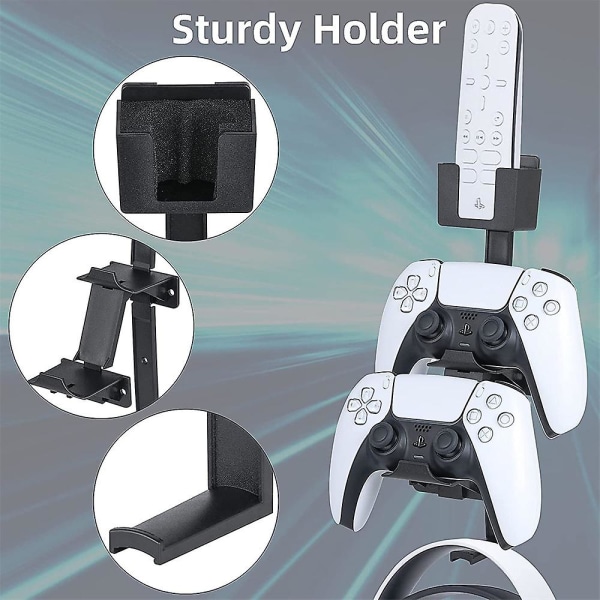 Bekvämt PS5-spelkonsol Väggfäste Säkert förvaringsställ för spelkonsol  black 06f1 | black | Fyndiq