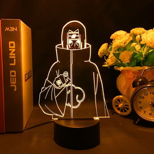 Uchiha Itachi Anime Lampe 3D Nattlys