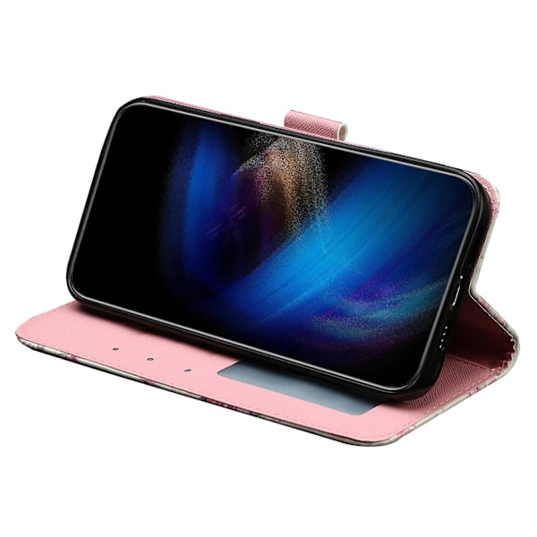 Motorola Moto G14 5g Plånboksfodral i Läder 3d Mönster Folio Cover Roses