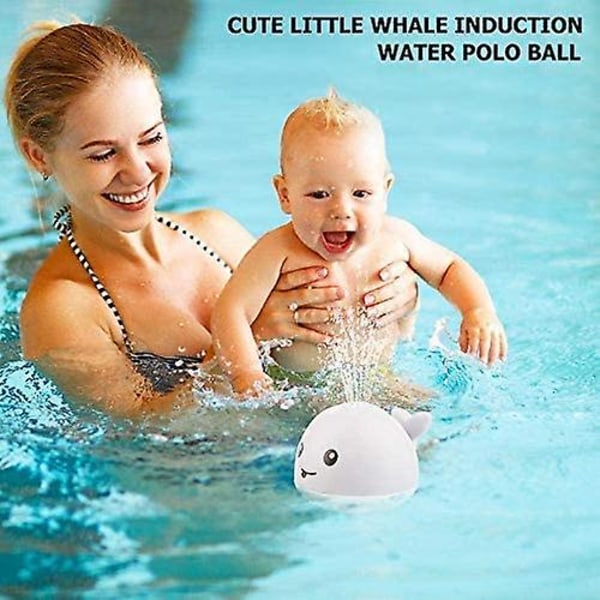 Baby badleksaker, Baby Lighted Bathtub Toys, Led Lighted Sprinkler Toys Whale Sprinkler Pool Toys