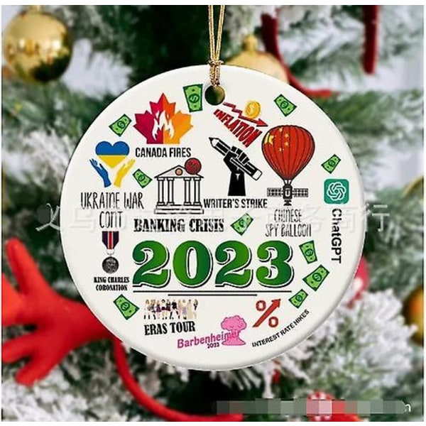 2023 juldekoration, julgran akryl dekoration inomhus, utomhusgård, julklappar till familjen, syster, vän A
