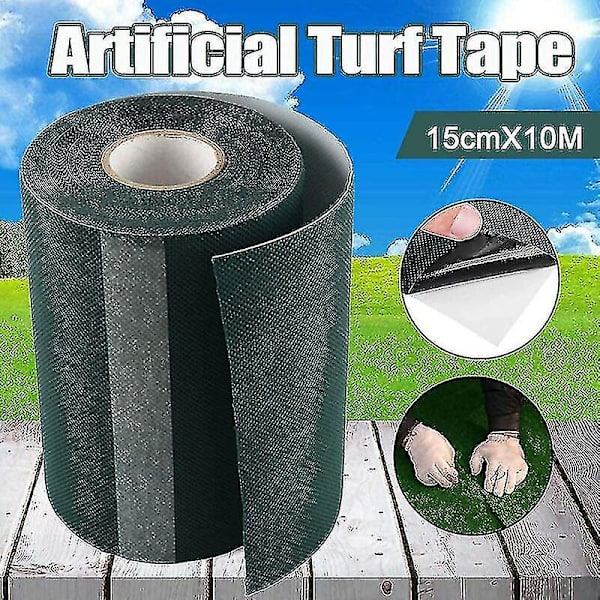 10m X 15cm itseliimautuva nurmikonauha, mattonauha, keinonurmen sauma-nauha, liimautuva nurmikkomatonauha, vihreä kiinnitysnauha, nurmikon sauma-nauha