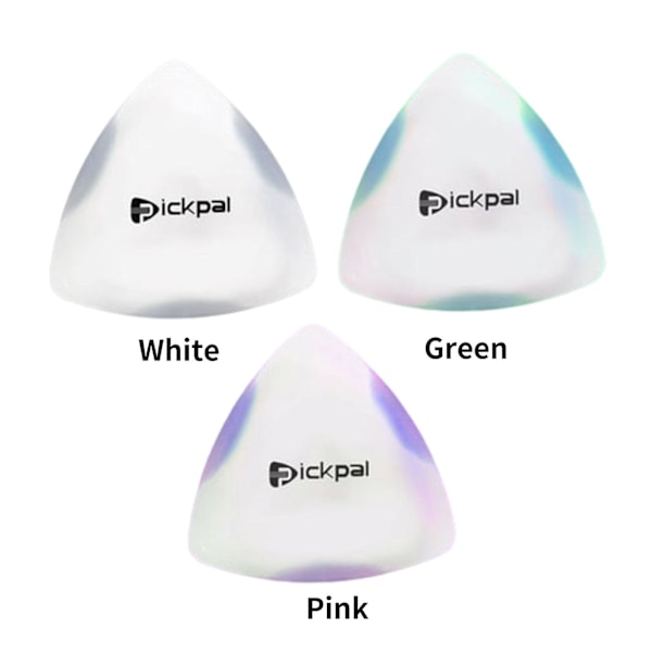 LED-gitarrplektrum Ukuleleplektrum Gitarr, Beatpicks Lightup-gitarrplektrum, 100 % nytt White